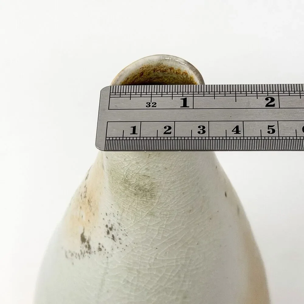 Vintage Signed Studio Pottery Speckled Bud Vase Organic Modern Ceramic